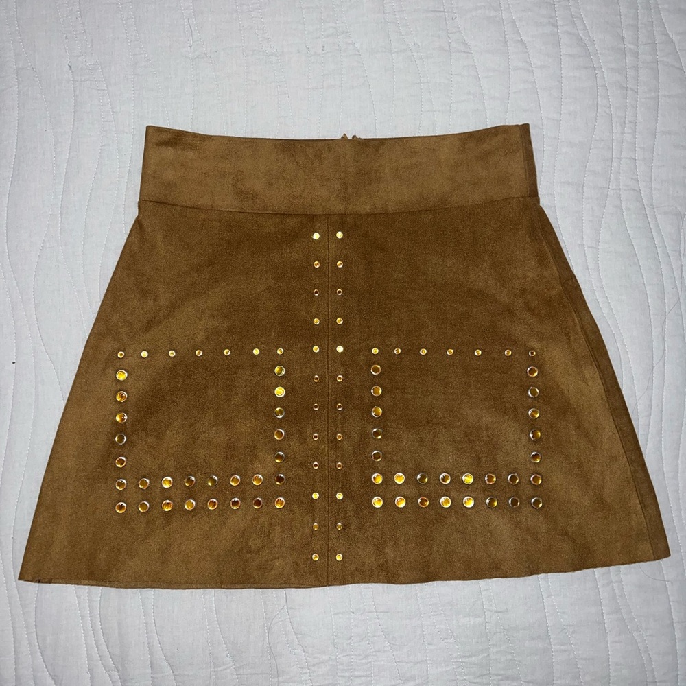 ZARA mini skirt faux suede
